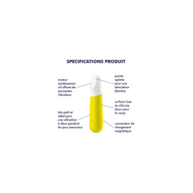 Vibromasseur jaune USB Ultra Power Bullet 4 Satisfyer 